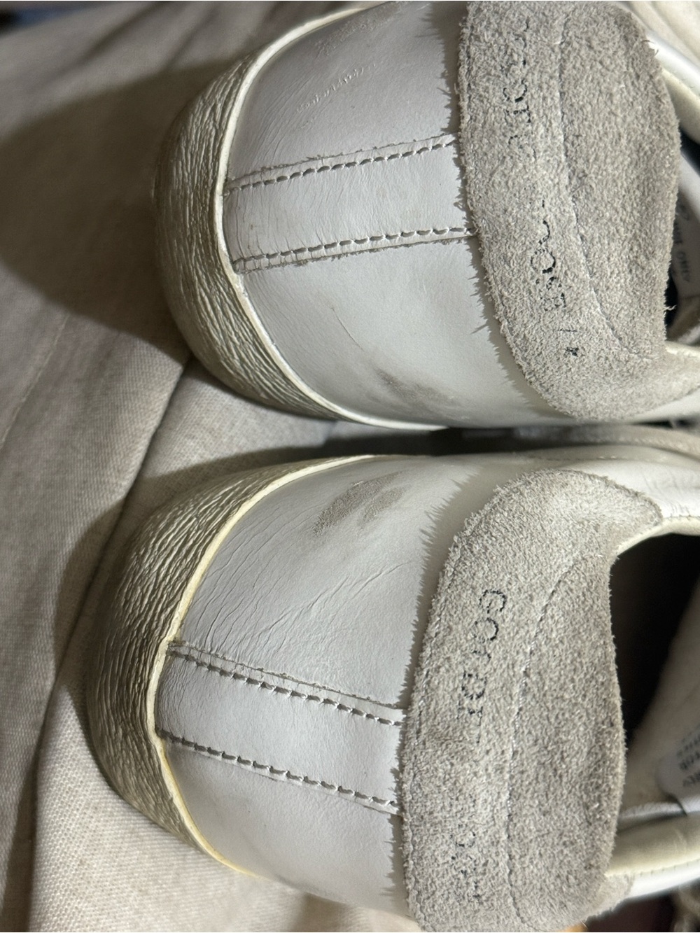 Golden Goose White Sneakers with Sage Green Accents - Picture 7 of 8